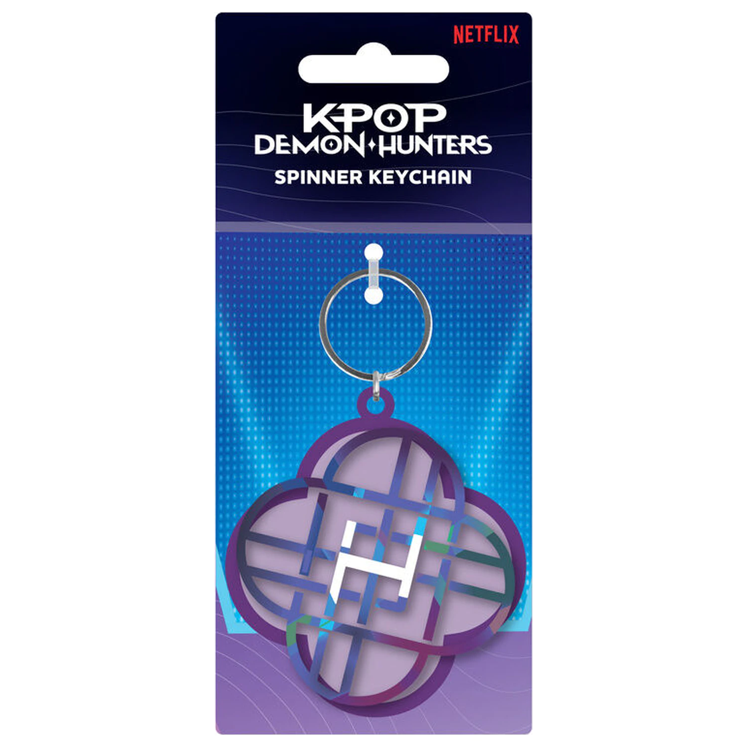 KPop Demon Hunters rotating keychain product photo