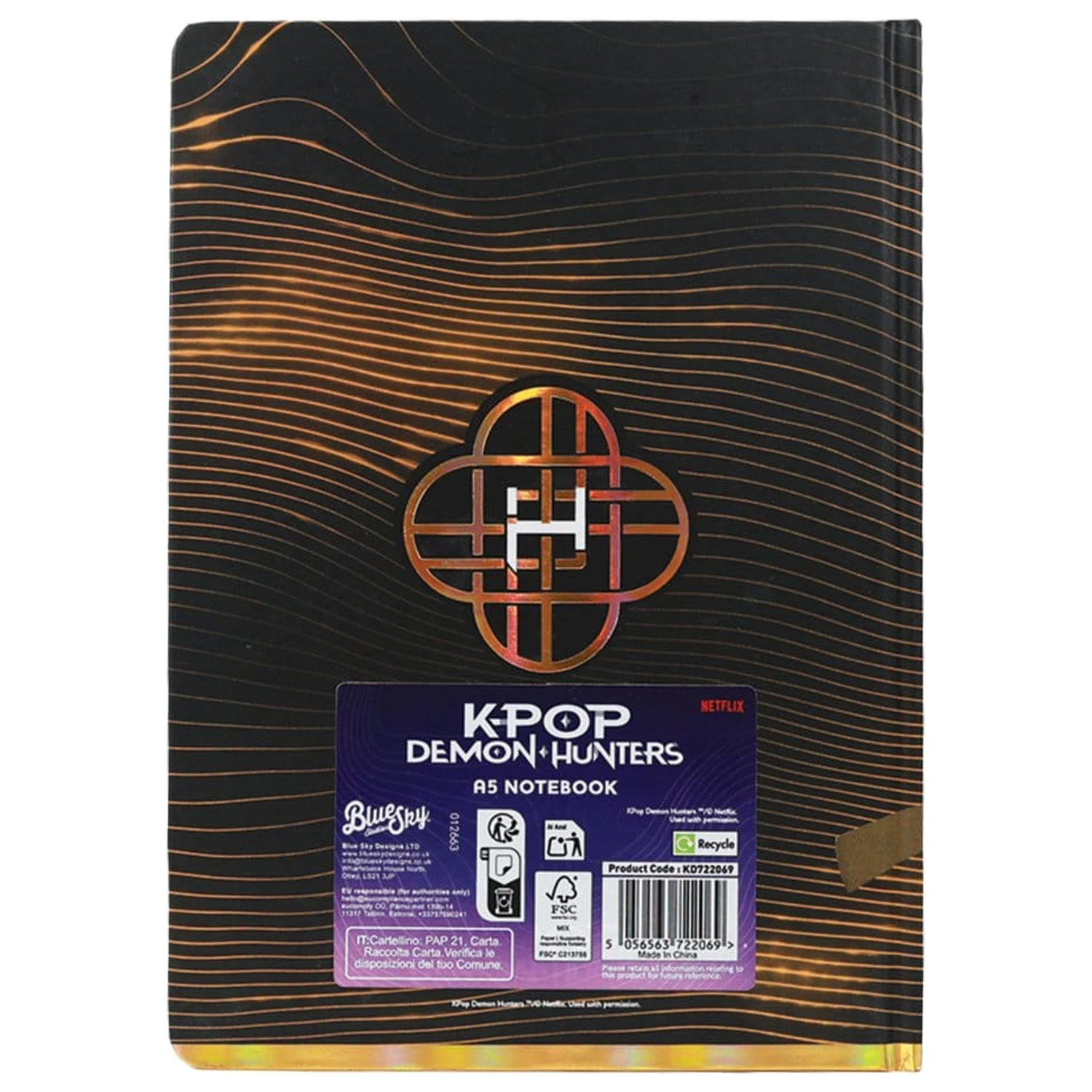 KPop Demon Hunters A5 Notebook Golden product photo