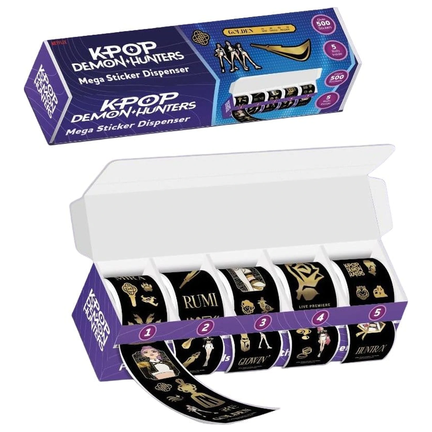 KPop Demon Hunters Sticker Dispenser Golden product photo