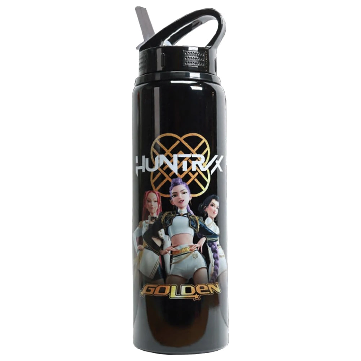 KPop Demon Hunters Flip Top Water Bottle Golden product photo