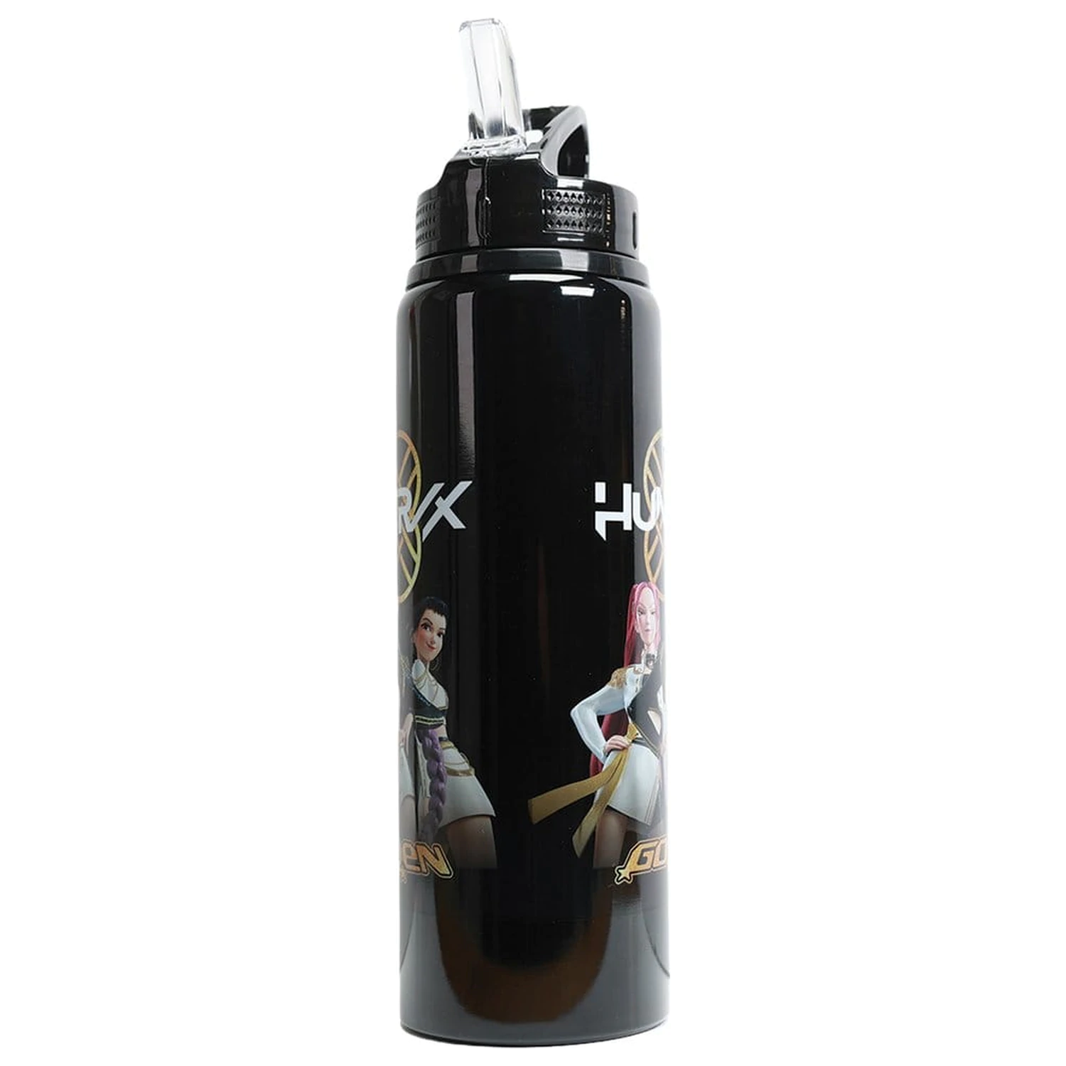 KPop Demon Hunters Flip Top Water Bottle Golden product photo