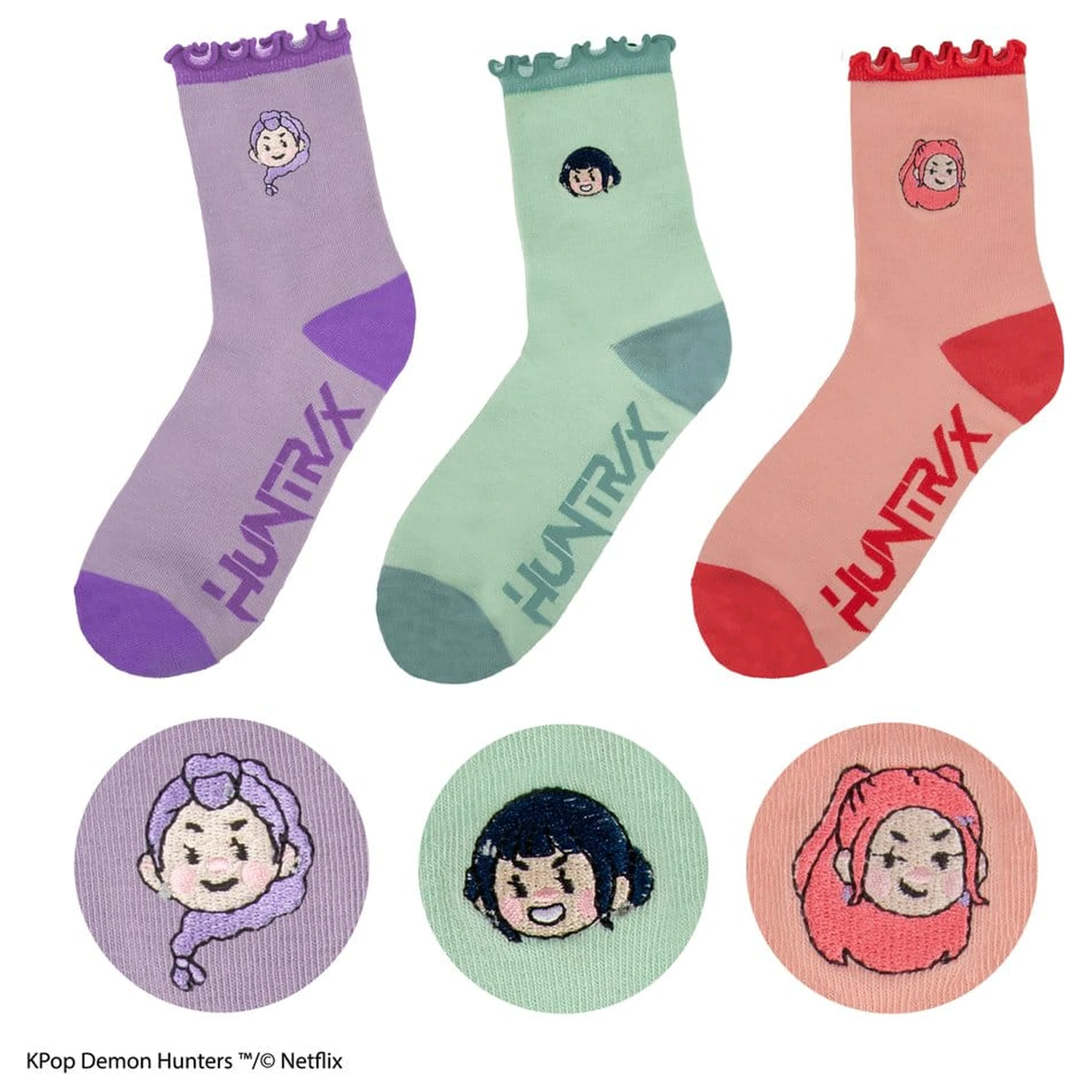 KPop Demon Hunters Socks Set of 3 HUNTR/X product photo