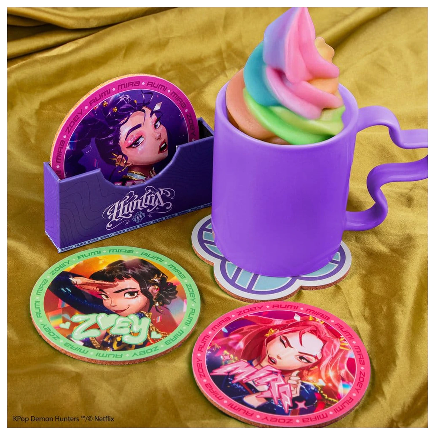 KPop Demon Hunters Set of 4 Coasters HUNTR/X product photo