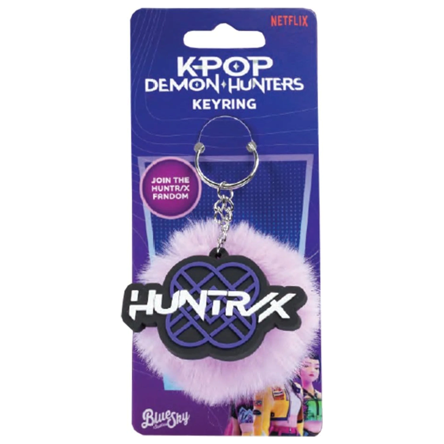 KPop Demon Hunters Pom Pom Keychain Huntr/x product photo