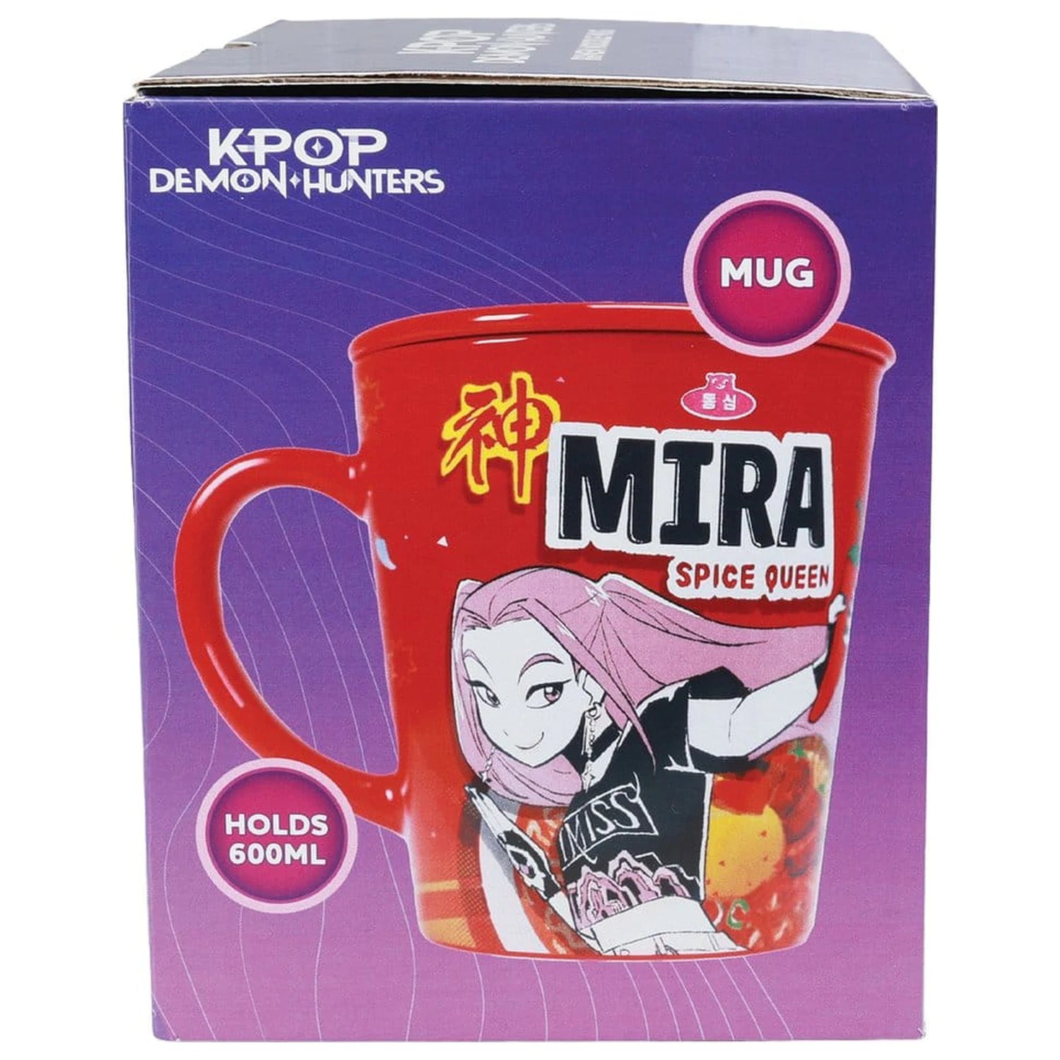 Kpop Demon Hunters Mug with lid Huntr/x Ramen product photo