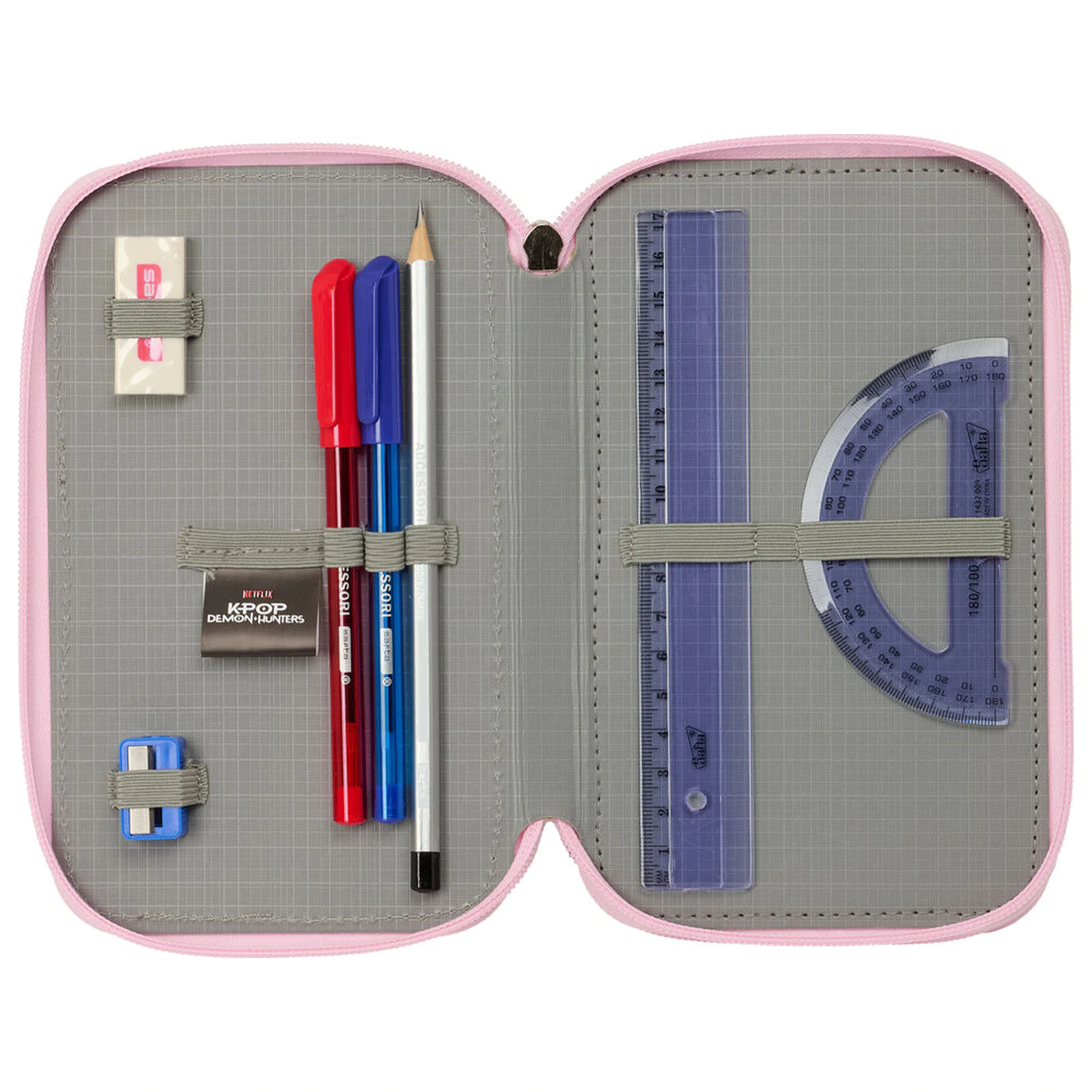 Kpop Demon Hunters Iconic triple pencil case 37pcs product photo