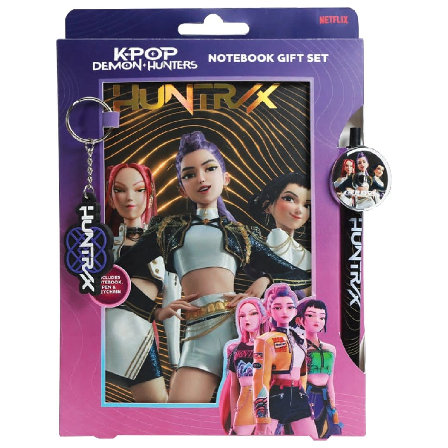 KPop Demon Hunters Notebook Gift Set Golden product photo