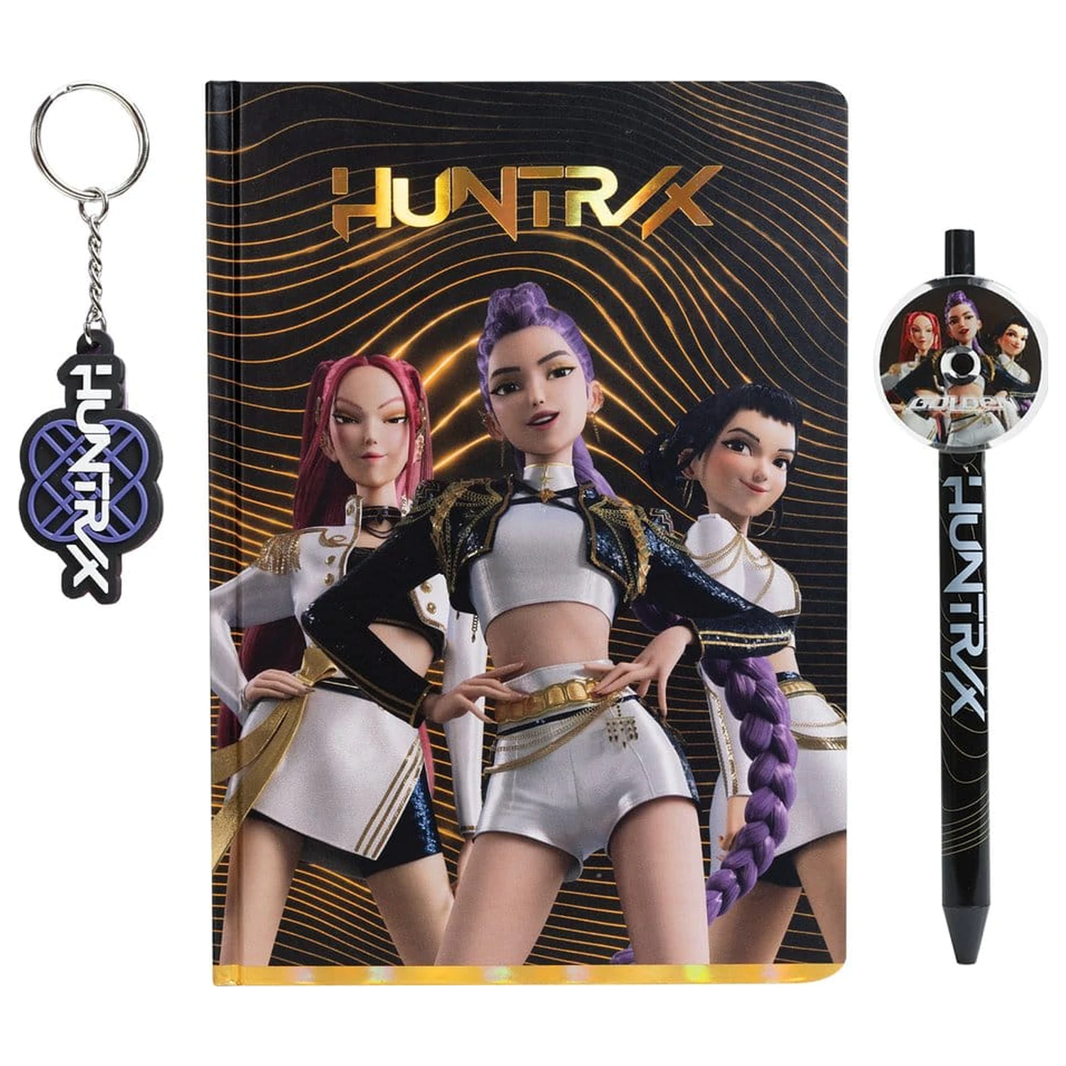 KPop Demon Hunters Notebook Gift Set Golden product photo