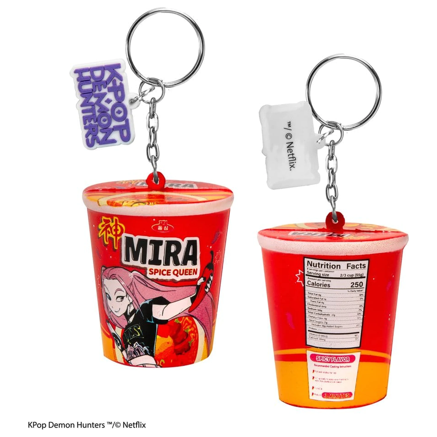 KPop Demon Hunters Squishy Keychain Mira Spice Queen Noodles product photo