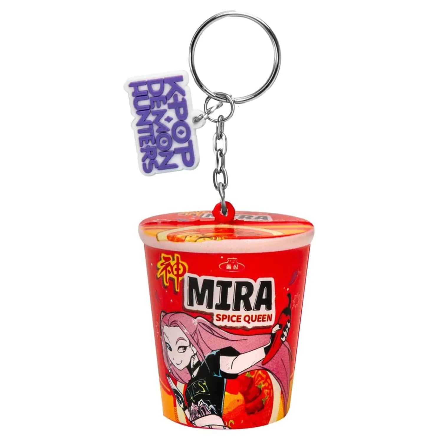 KPop Demon Hunters Squishy Keychain Mira Spice Queen Noodles product photo