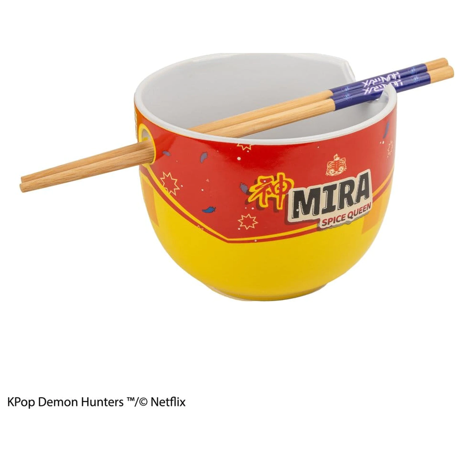 KPop Demon Hunters Ramen Bowl with Chopsticks Mira Spice Queen product photo