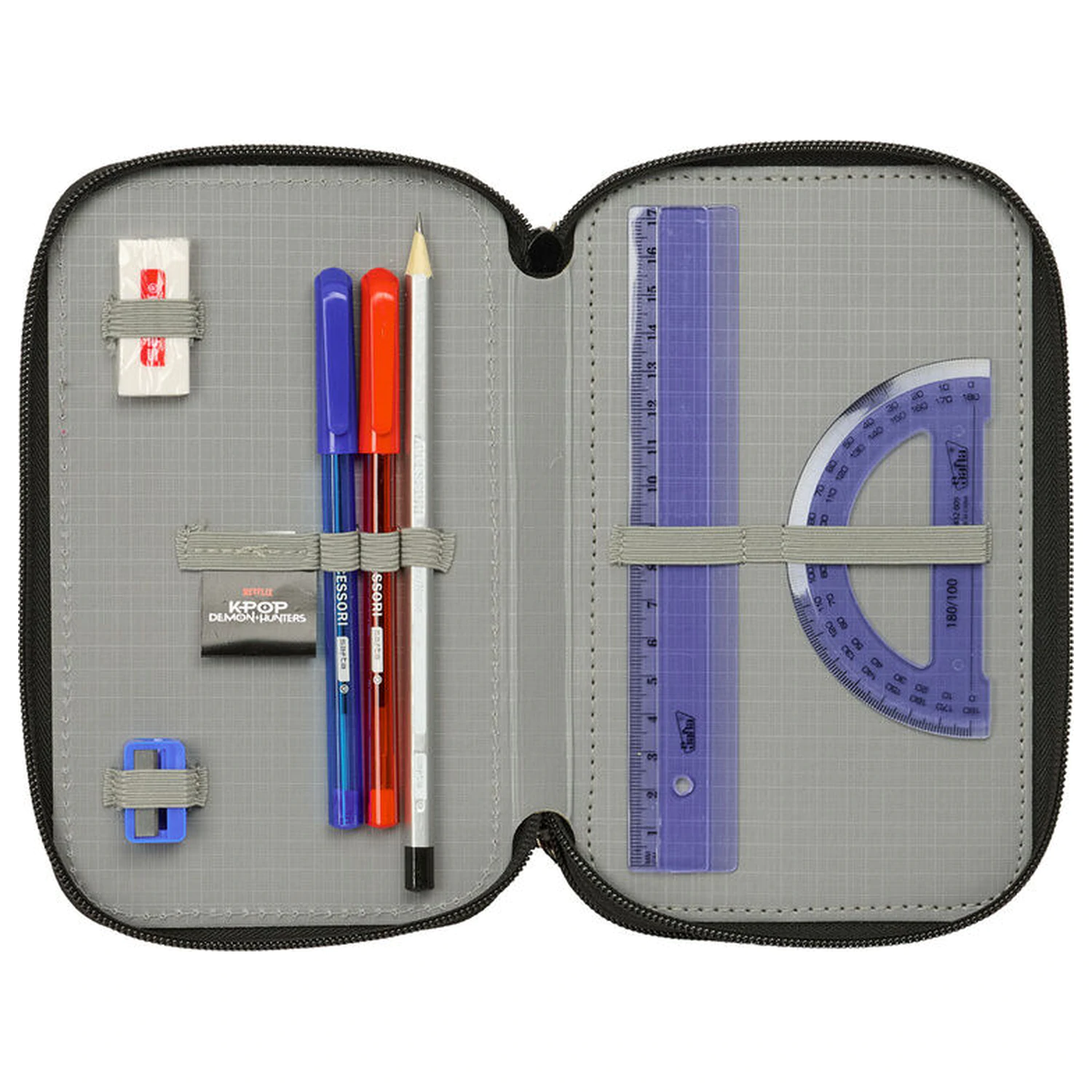 Kpop Demon Hunters Negra triple plumier 37pcs product photo