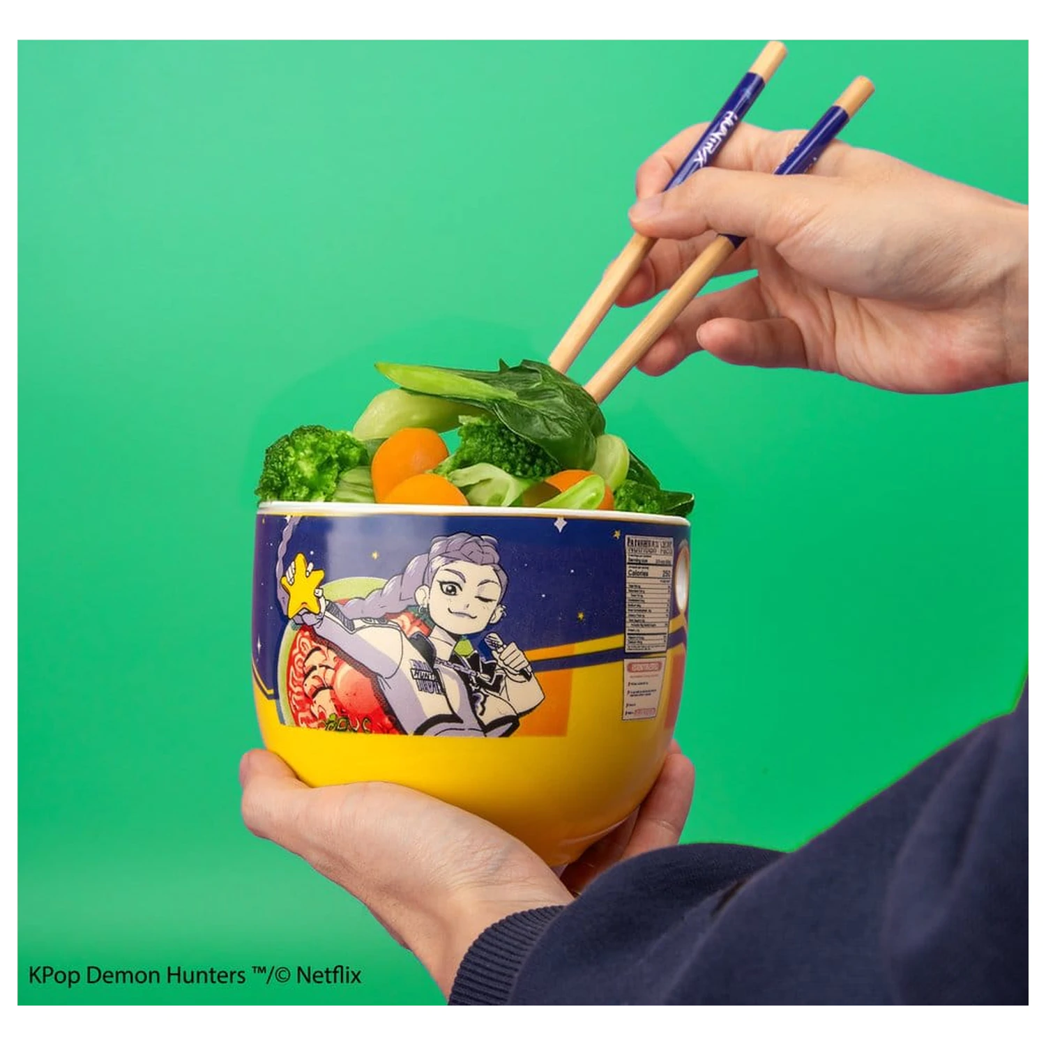 KPop Demon Hunters Ramen Bowl with Chopsticks Rumi Superstar Flavor product photo