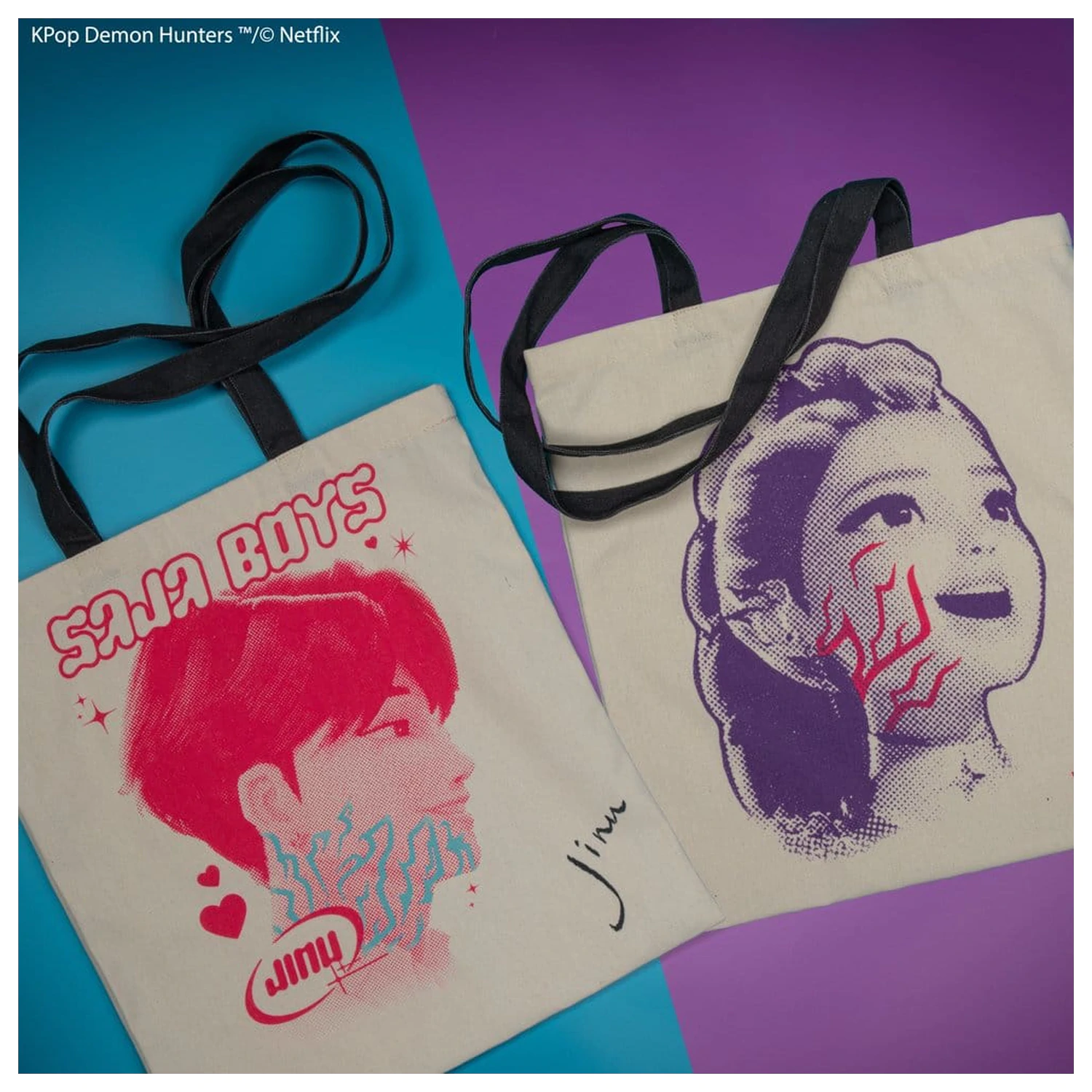 KPop Demon Hunters Tote Bag Rumi & Jinu product photo