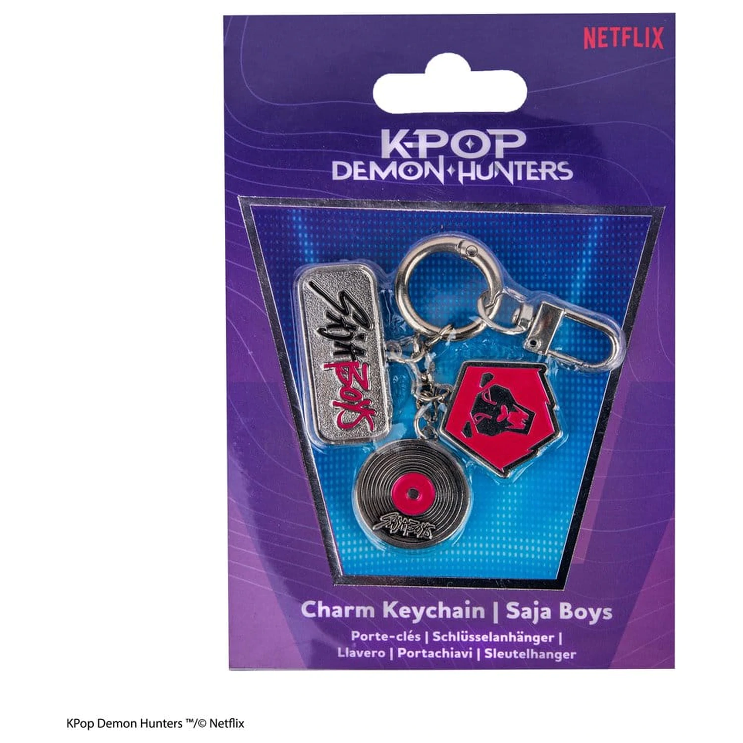 KPop Demon Hunters Charm Keychain Saja Boys product photo