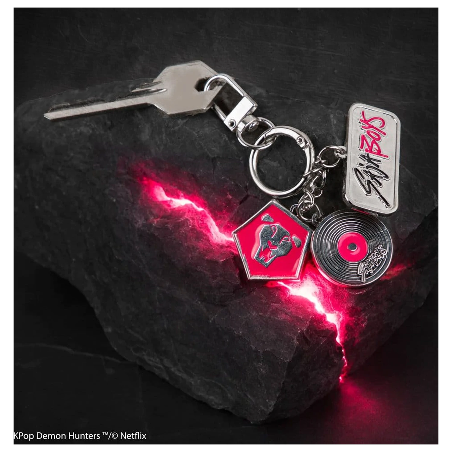 KPop Demon Hunters Charm Keychain Saja Boys product photo