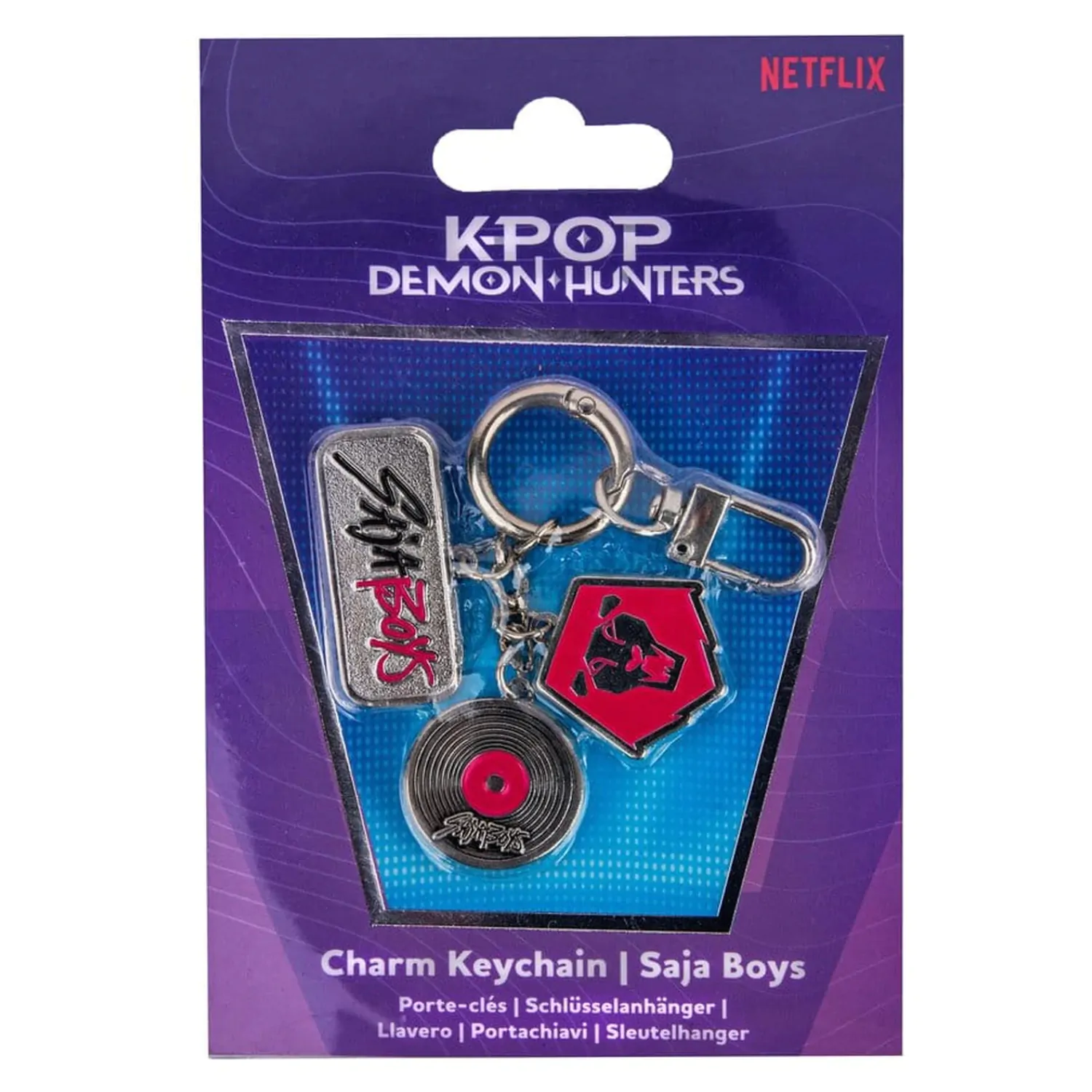 KPop Demon Hunters Charm Keychain Saja Boys product photo