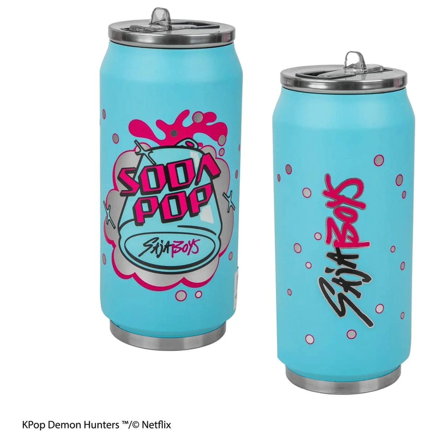KPop Demon Hunters Thermal Straw Mug Soda Pop Can product photo