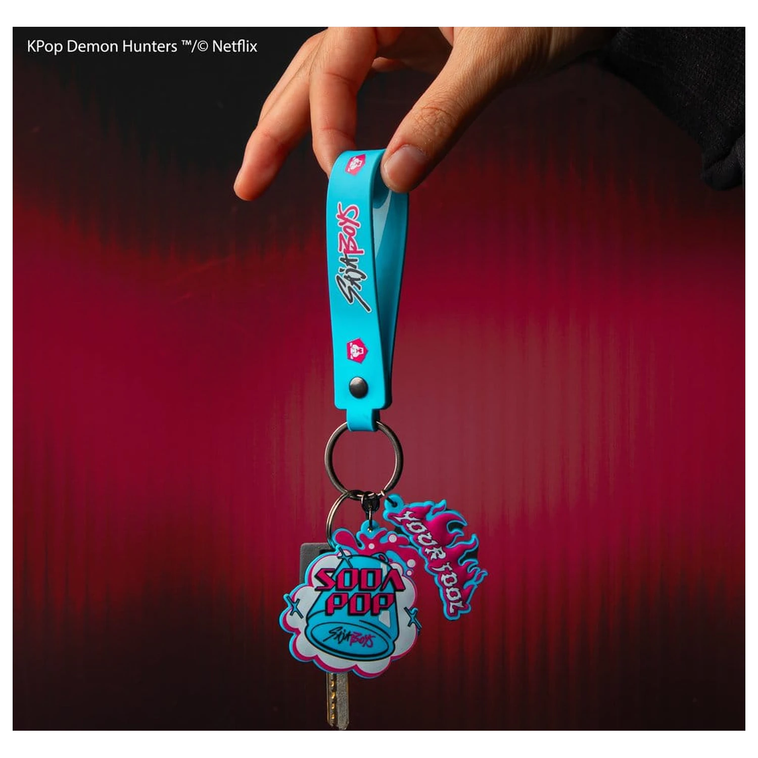 KPop Demon Hunters Wristlet Keychain Soda Pop product photo