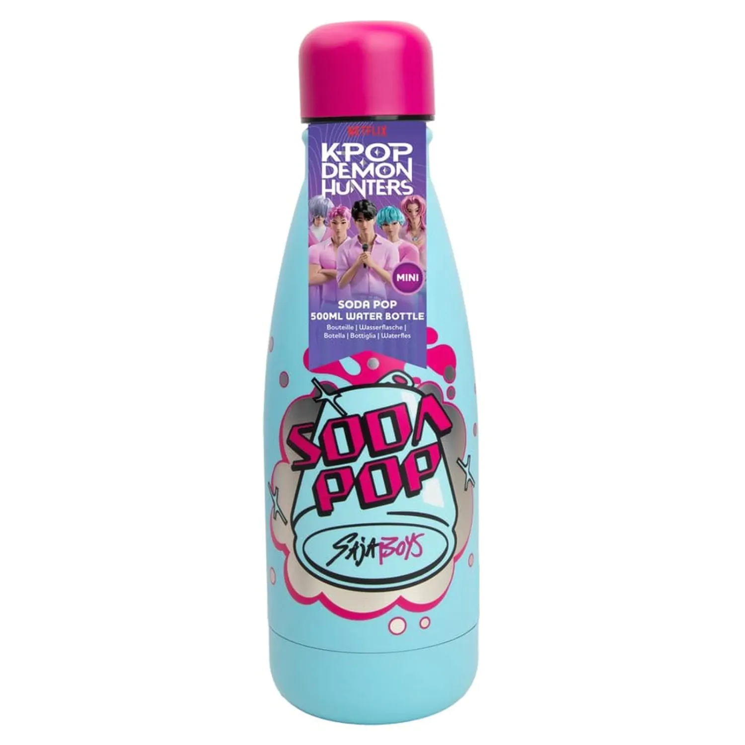 KPop Demon Hunters Mini Water Bottle Soda Pop product photo