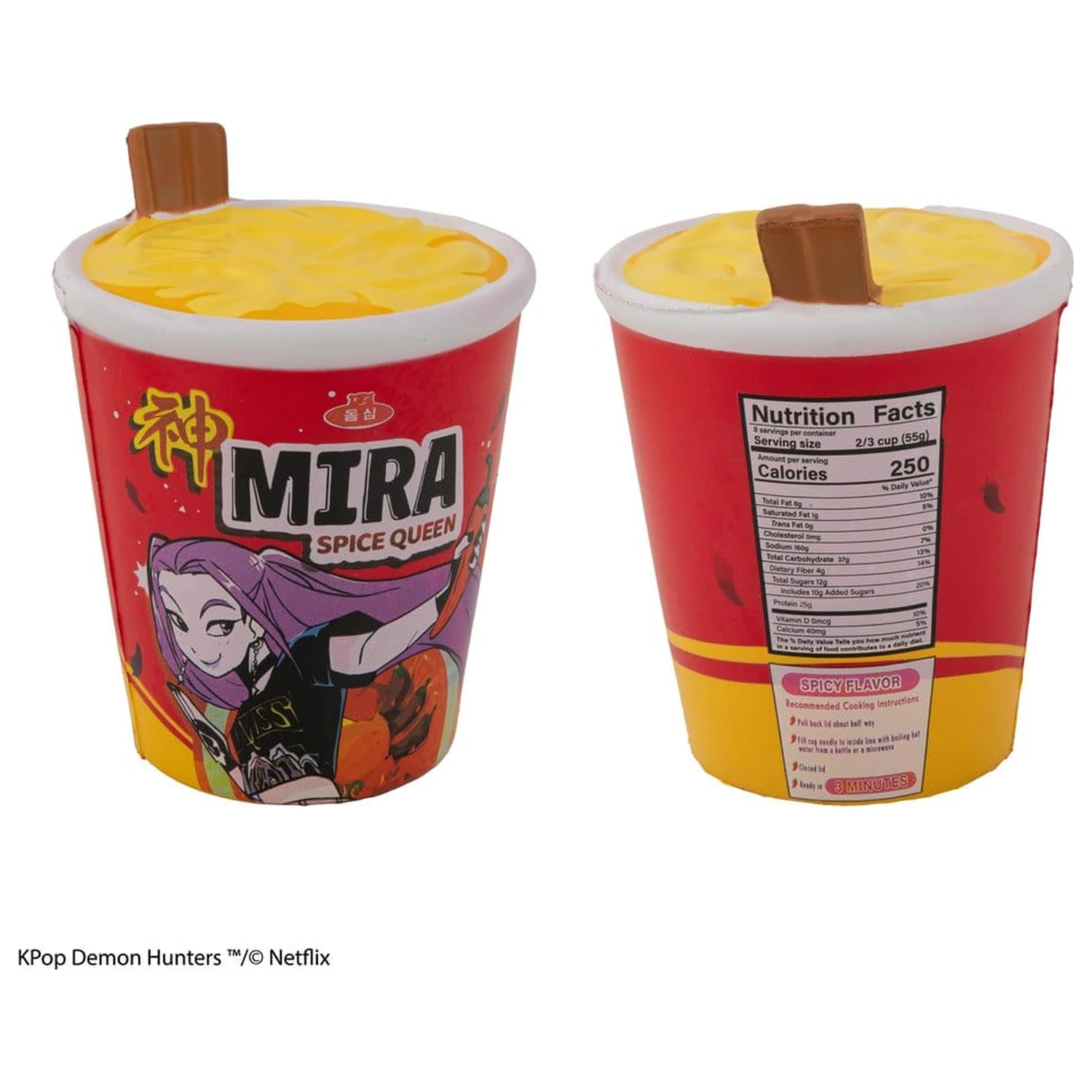 KPop Demon Hunters Squishy Anti Stress Figure Mira Spice Queen Noodles product photo