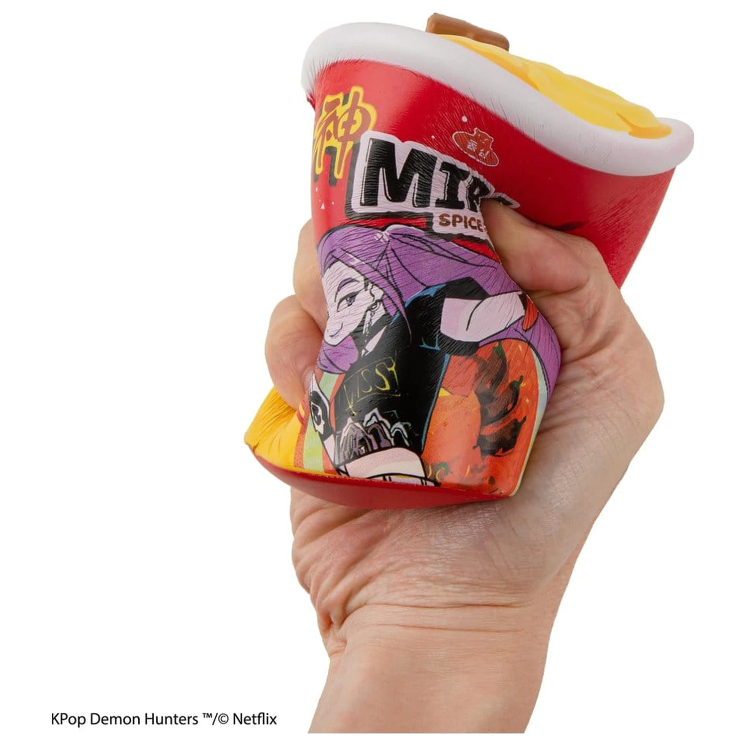 KPop Demon Hunters Squishy Anti Stress Figure Mira Spice Queen Noodles product photo