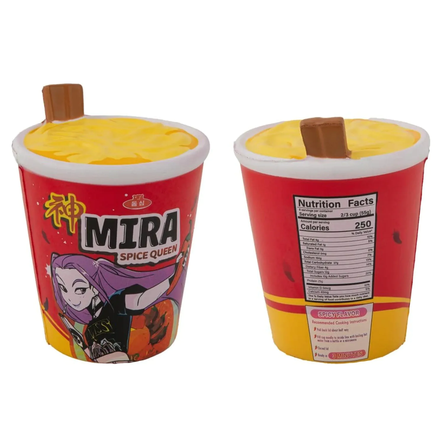 KPop Demon Hunters Squishy Anti Stress Figure Mira Spice Queen Noodles product photo