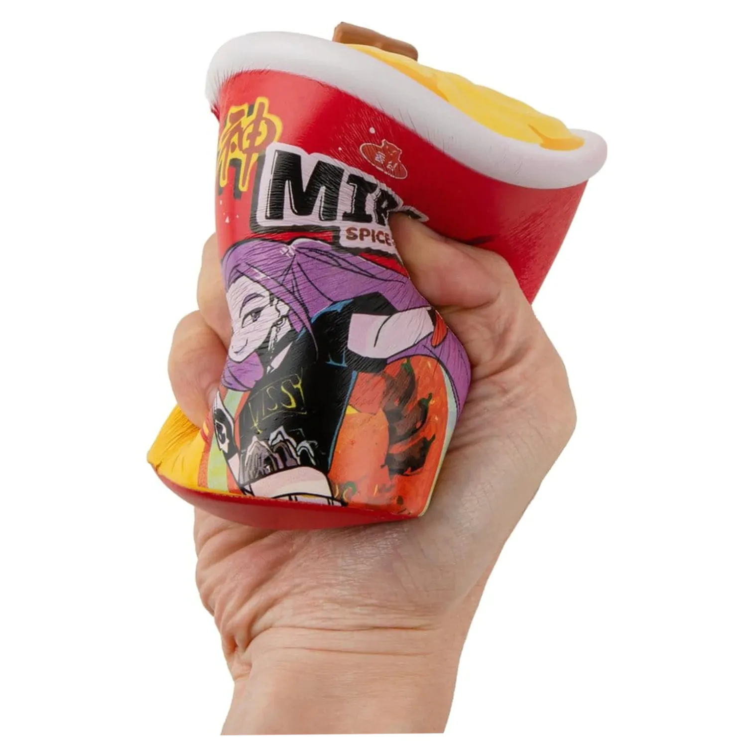 KPop Demon Hunters Squishy Anti Stress Figure Mira Spice Queen Noodles product photo