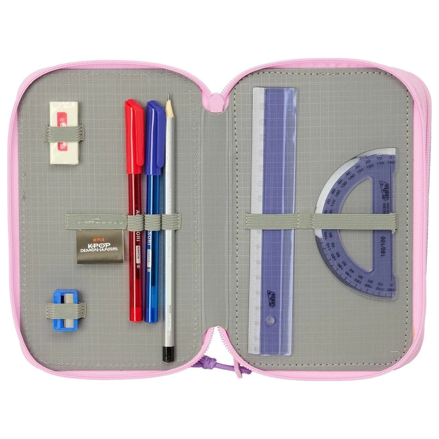 Kpop Demon Hunters Stage triple pencil case 37pcs product photo