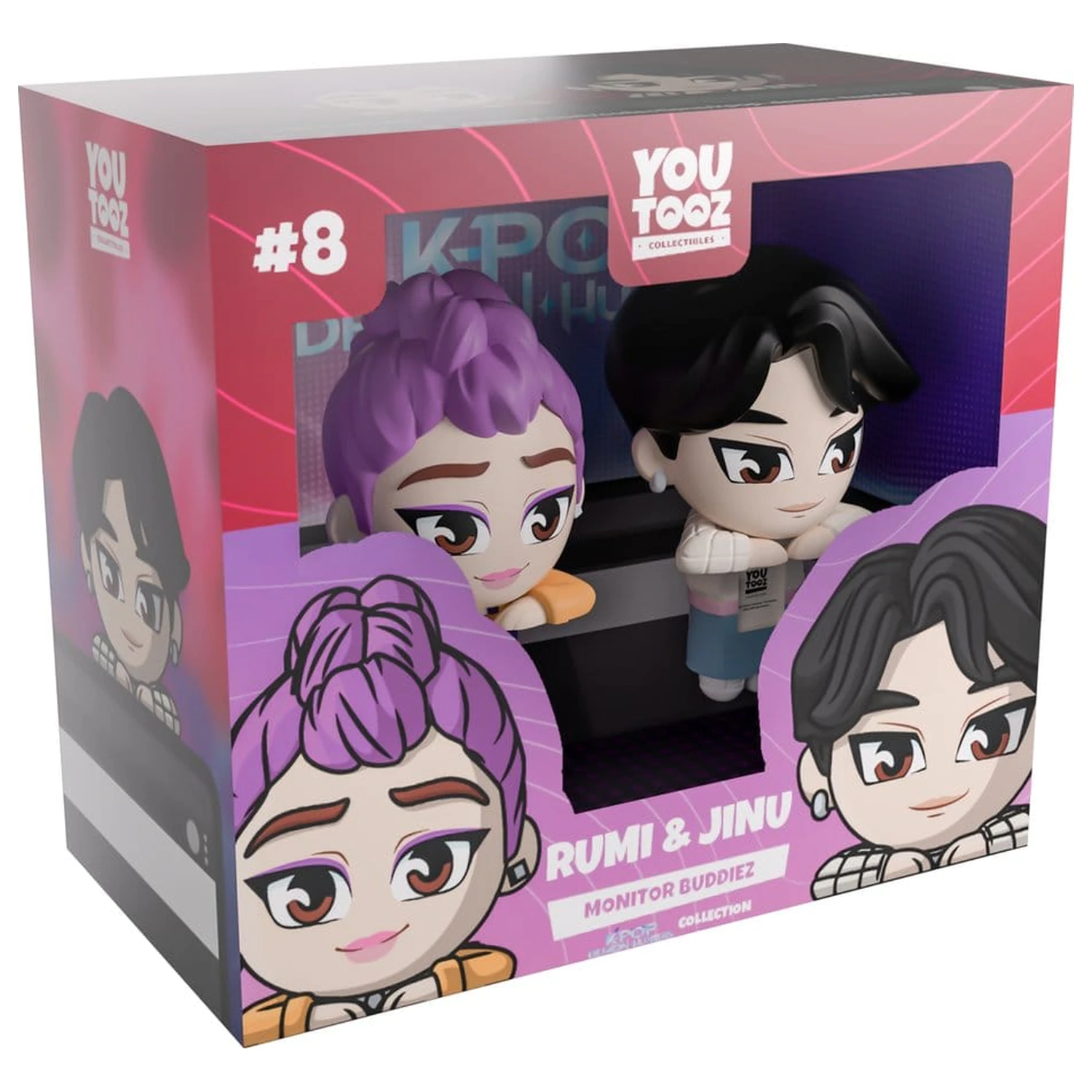 KPop Demon Hunters Vinyl Figures Jinu & Rumi Monitor Buddiez 6 cm product photo