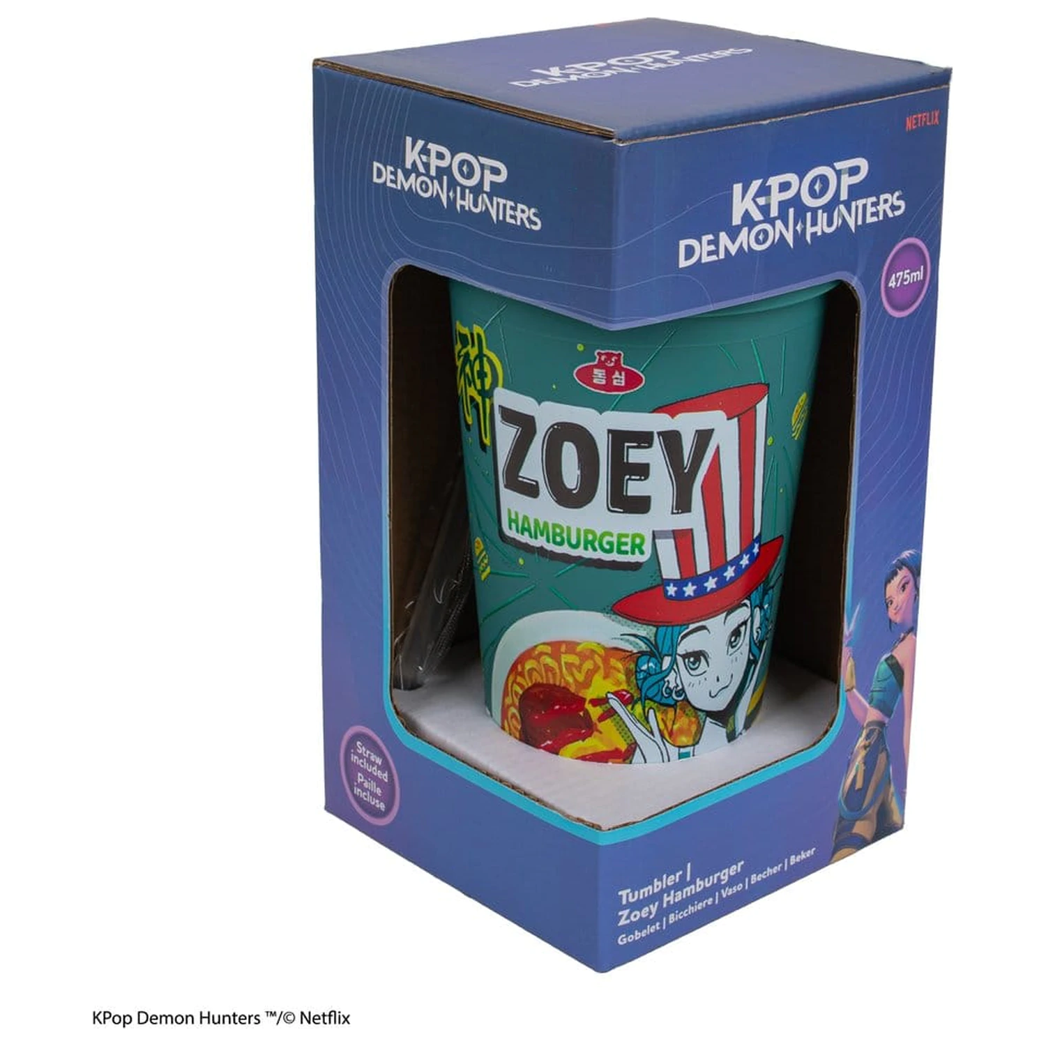 KPop Demon Hunters Tumbler Zoey Hamburger product photo