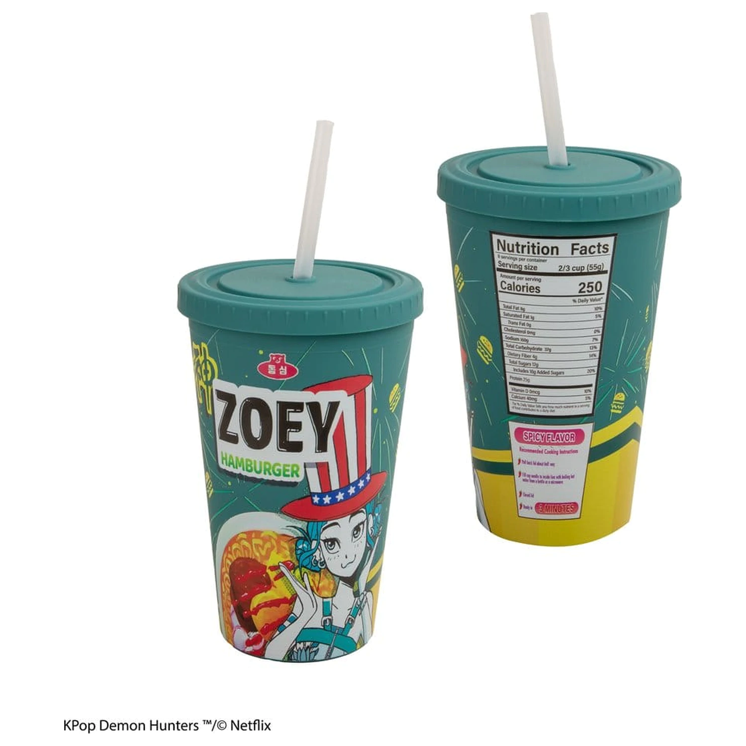 KPop Demon Hunters Tumbler Zoey Hamburger product photo