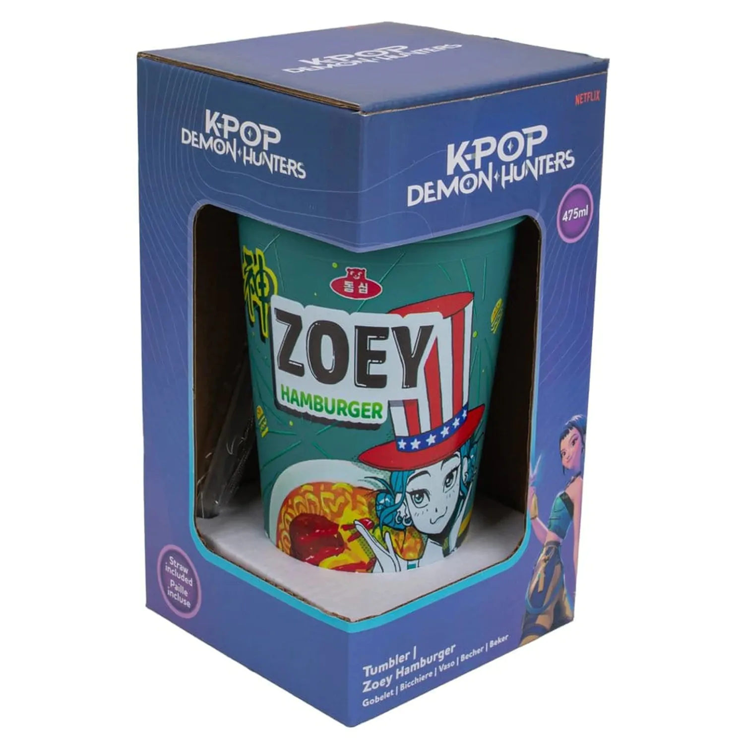 KPop Demon Hunters Tumbler Zoey Hamburger product photo