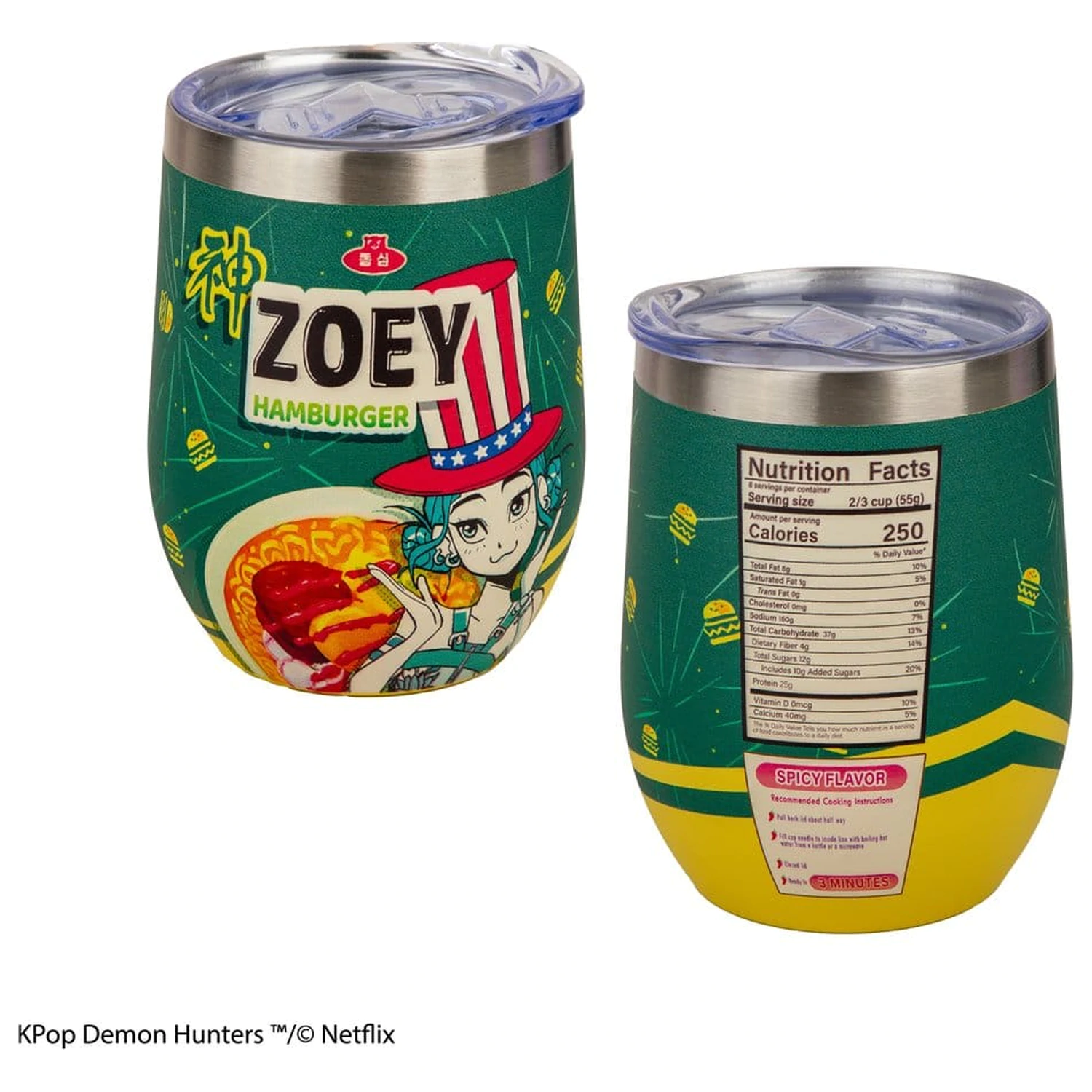 KPop Demon Hunters Travel Mug Zoey Hamburger product photo