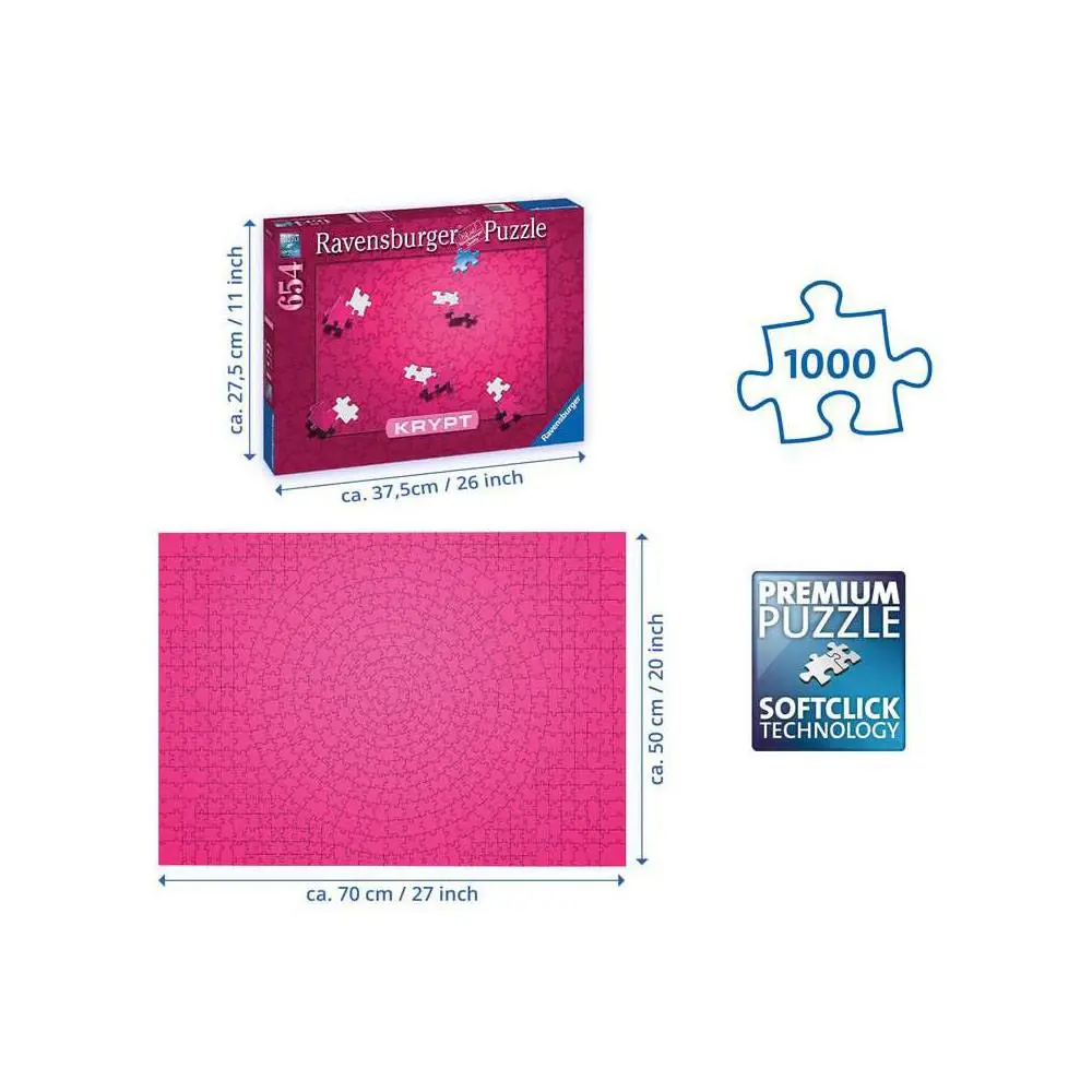 Krypt Jigsaw Puzzle Pink (654 pieces) product photo