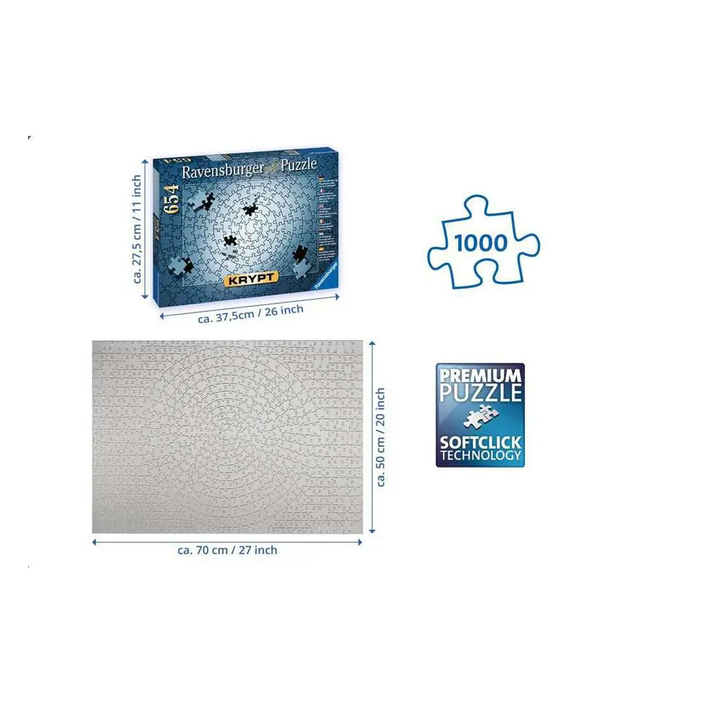 Krypt Jigsaw Puzzle Silver (654 pieces) product photo