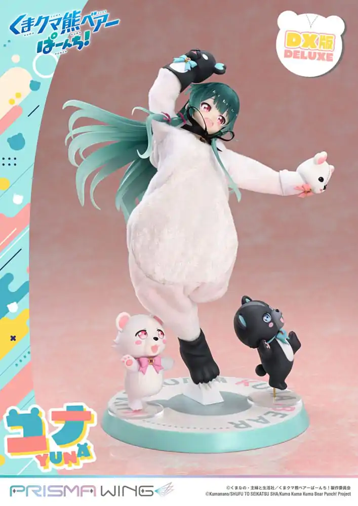 Kuma Kuma Kuma Bear Punch! Prisma Wing PVC Statue 1/7 Yuna Deluxe Version 28 cm product photo