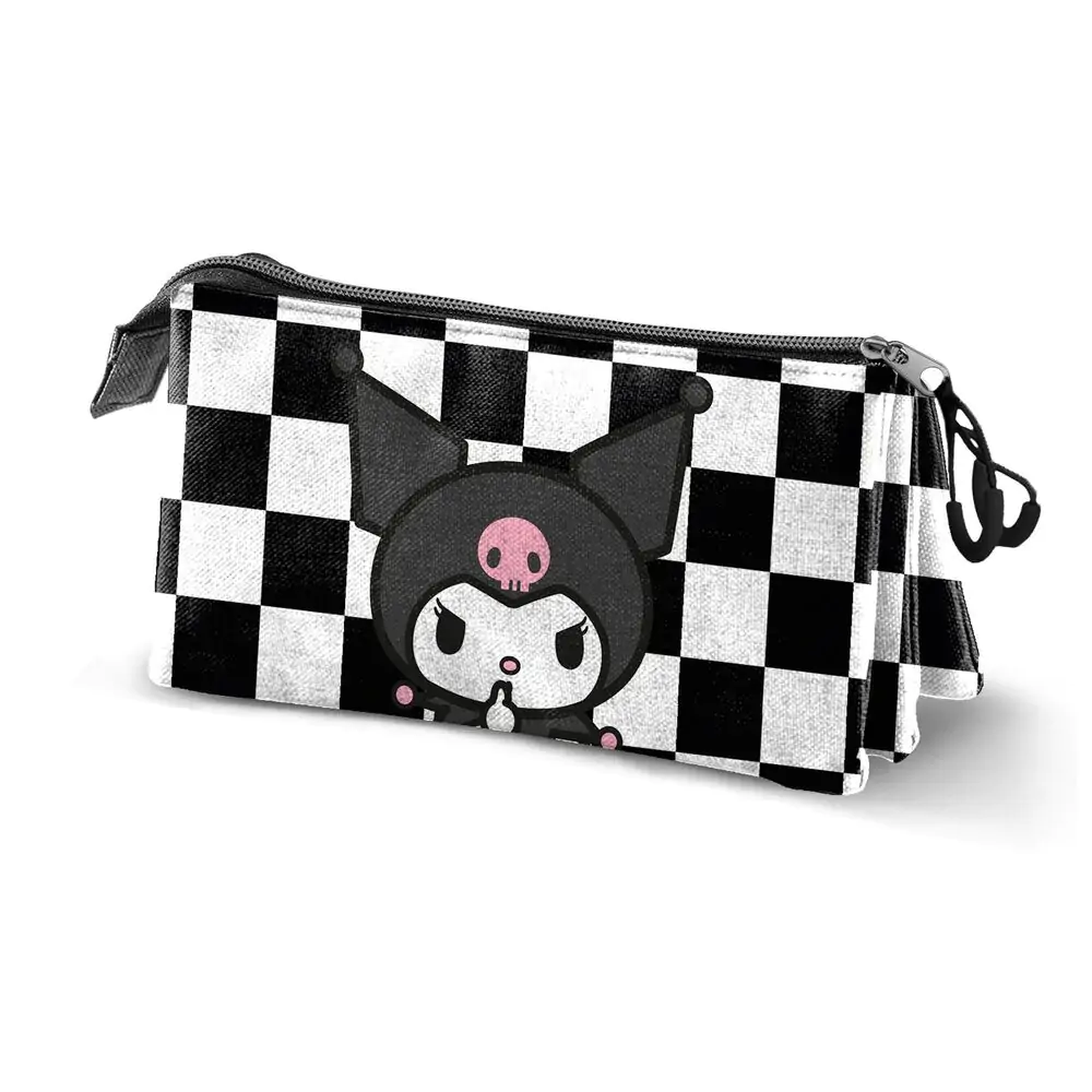 Kuromi Hello Kitty triple pencil case product photo