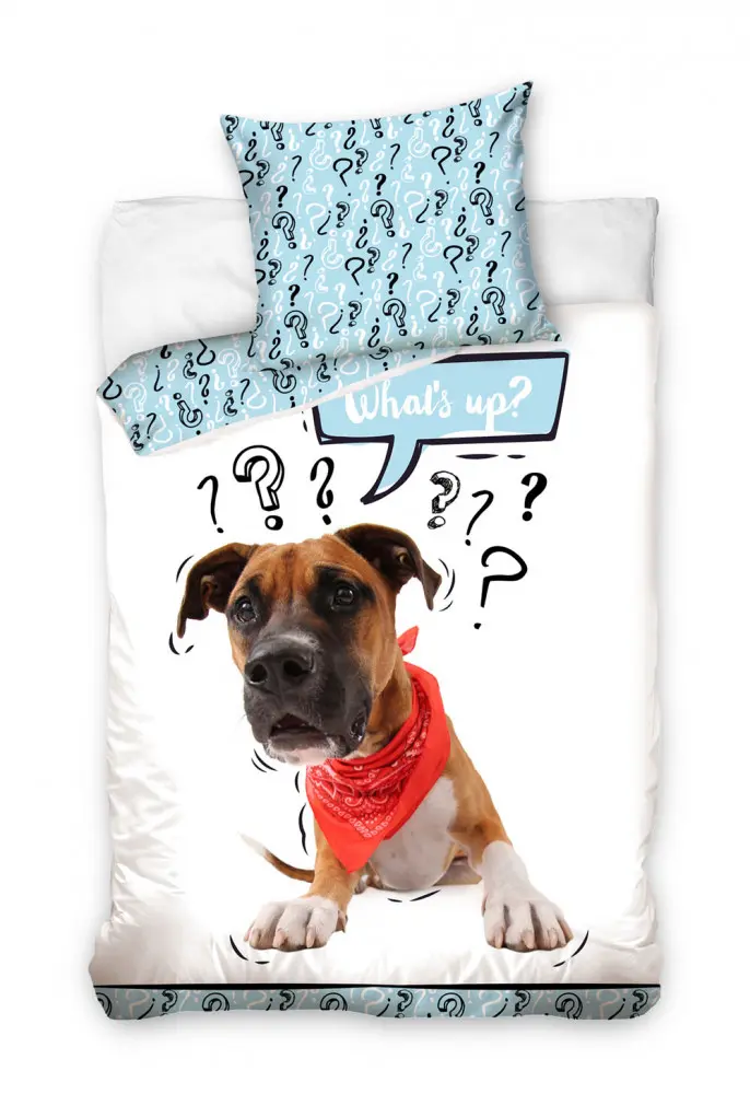 Dog patterned duvet cover 160×200cm, 70×80 cm product photo