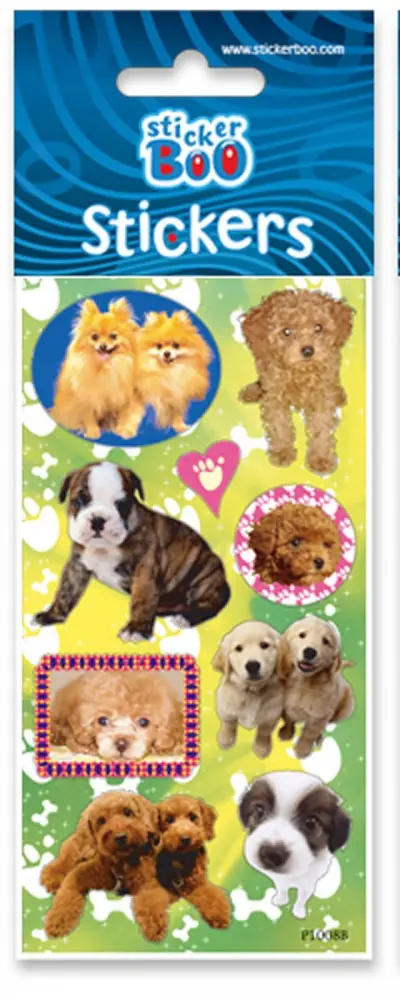 Dog sticker with silver embellishment product photo