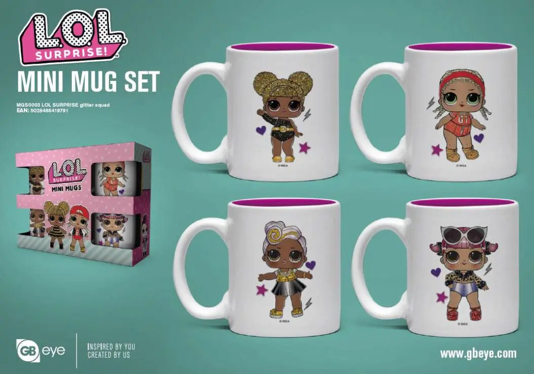 L.O.L. Surprise! Espresso Mugs 4-Pack Glitter Squad product photo