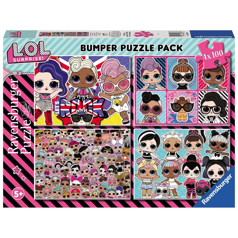 L.O.L surprise puzzle 4x100pzs product photo