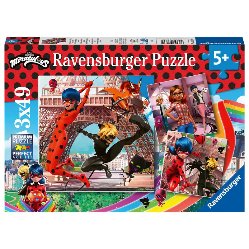Lady Bug Miraculous puzzle 3x49pcs product photo