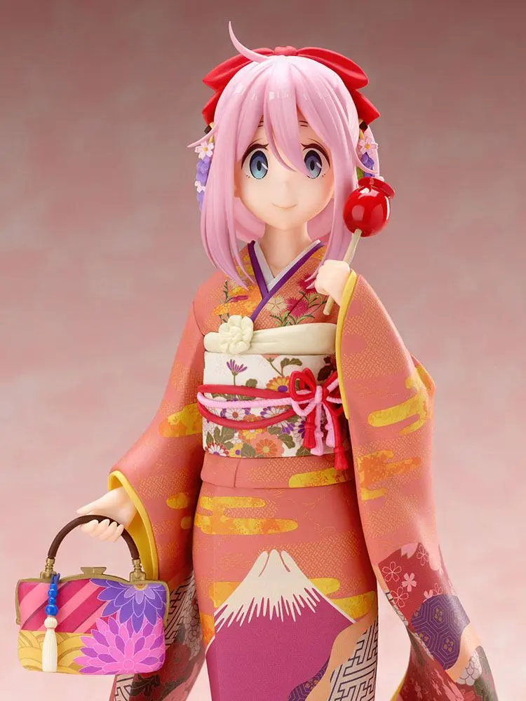 Laid-Back Camp PVC Statue 1/7 Nadeshiko Kagamihara Furisode Ver. 21 cm product photo