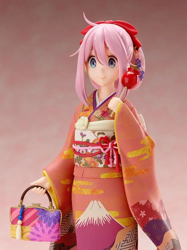 Laid-Back Camp PVC Statue 1/7 Nadeshiko Kagamihara Furisode Ver. 21 cm product photo