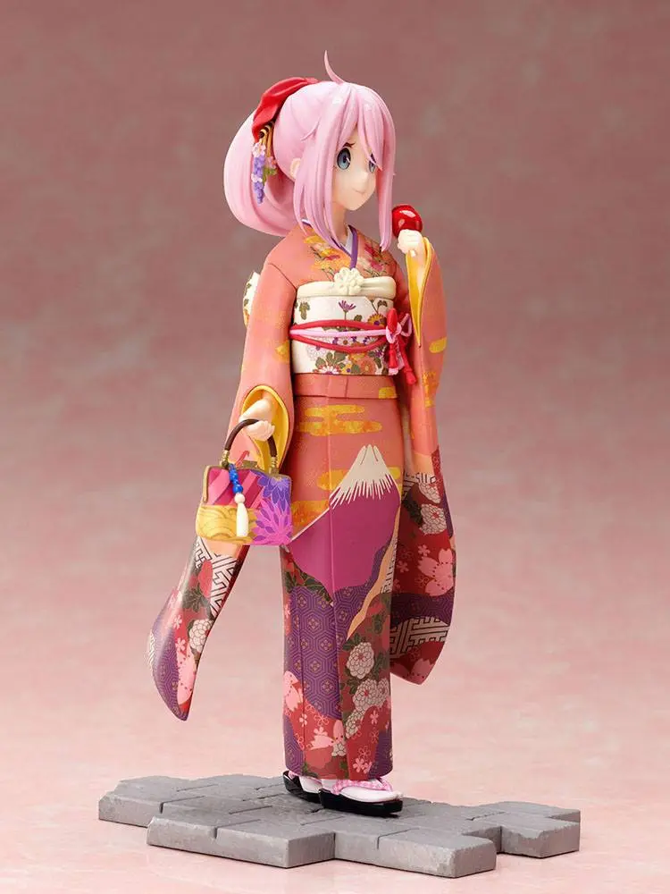 Laid-Back Camp PVC Statue 1/7 Nadeshiko Kagamihara Furisode Ver. 21 cm product photo