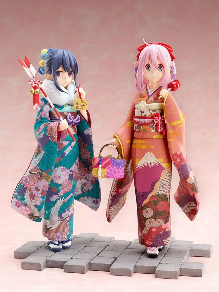Laid-Back Camp PVC Statue 1/7 Nadeshiko Kagamihara Furisode Ver. 21 cm product photo