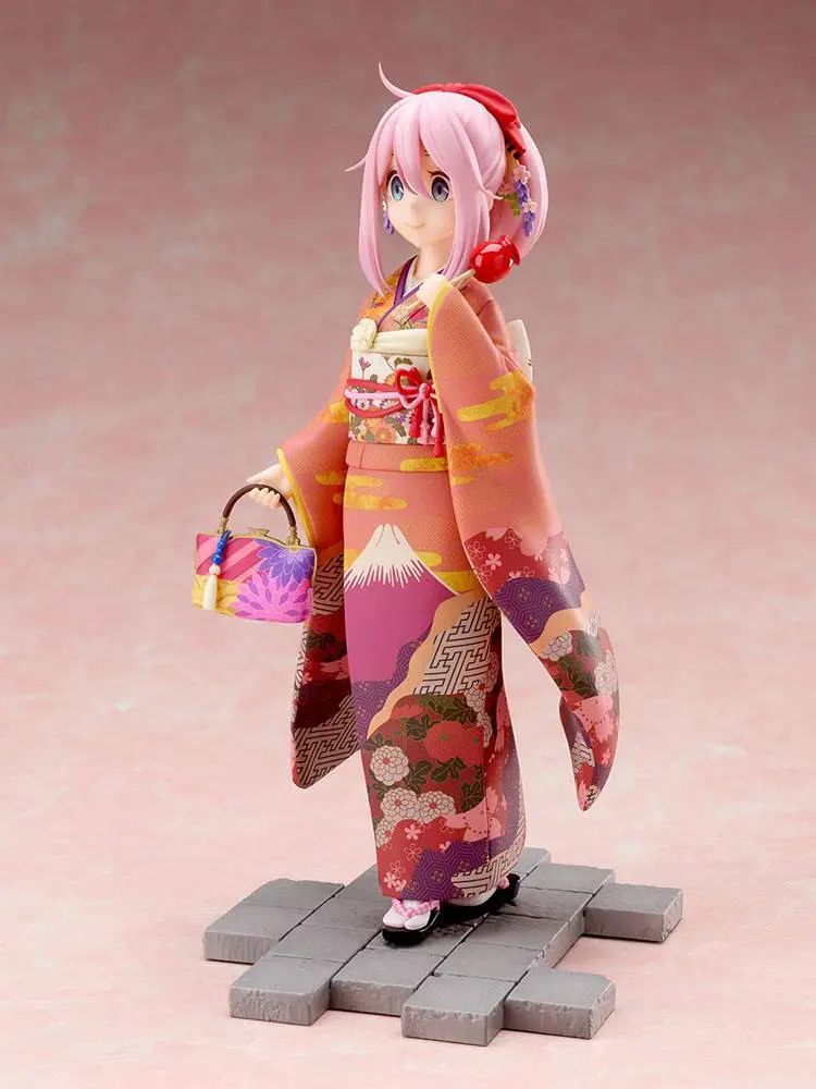 Laid-Back Camp PVC Statue 1/7 Nadeshiko Kagamihara Furisode Ver. 21 cm product photo
