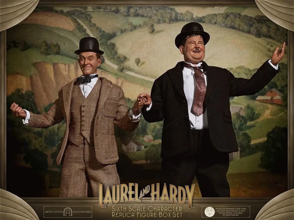 Laurel &amp; Hardy Action Figure 2-Pack 1/6 Classic Suits Limited Edition 30-33 cm product photo