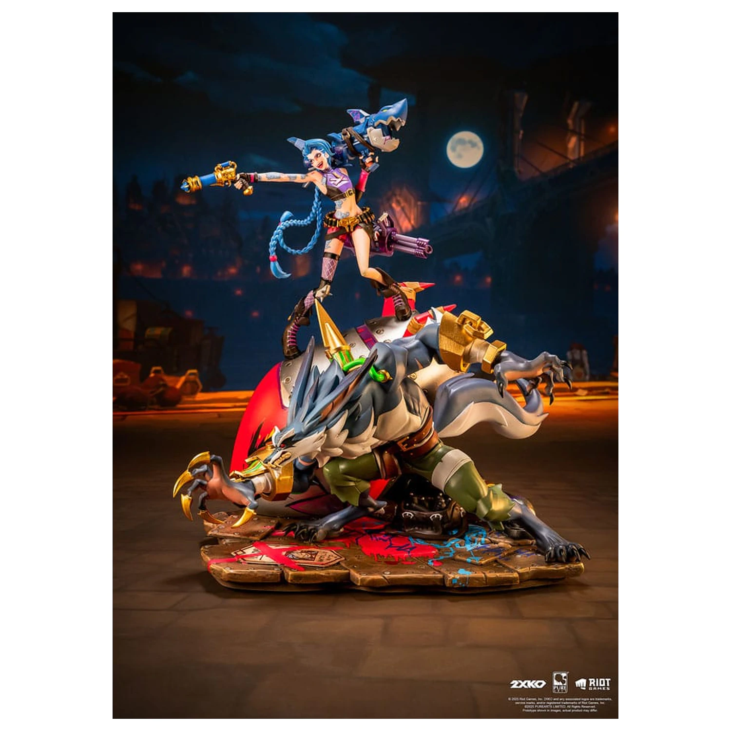League of Legends Statue 1/10 2XKO Jinx & Warwick Diorama 37 cm  product photo